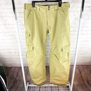 Burton Men's Light Olive Green Cargo Snow Pants